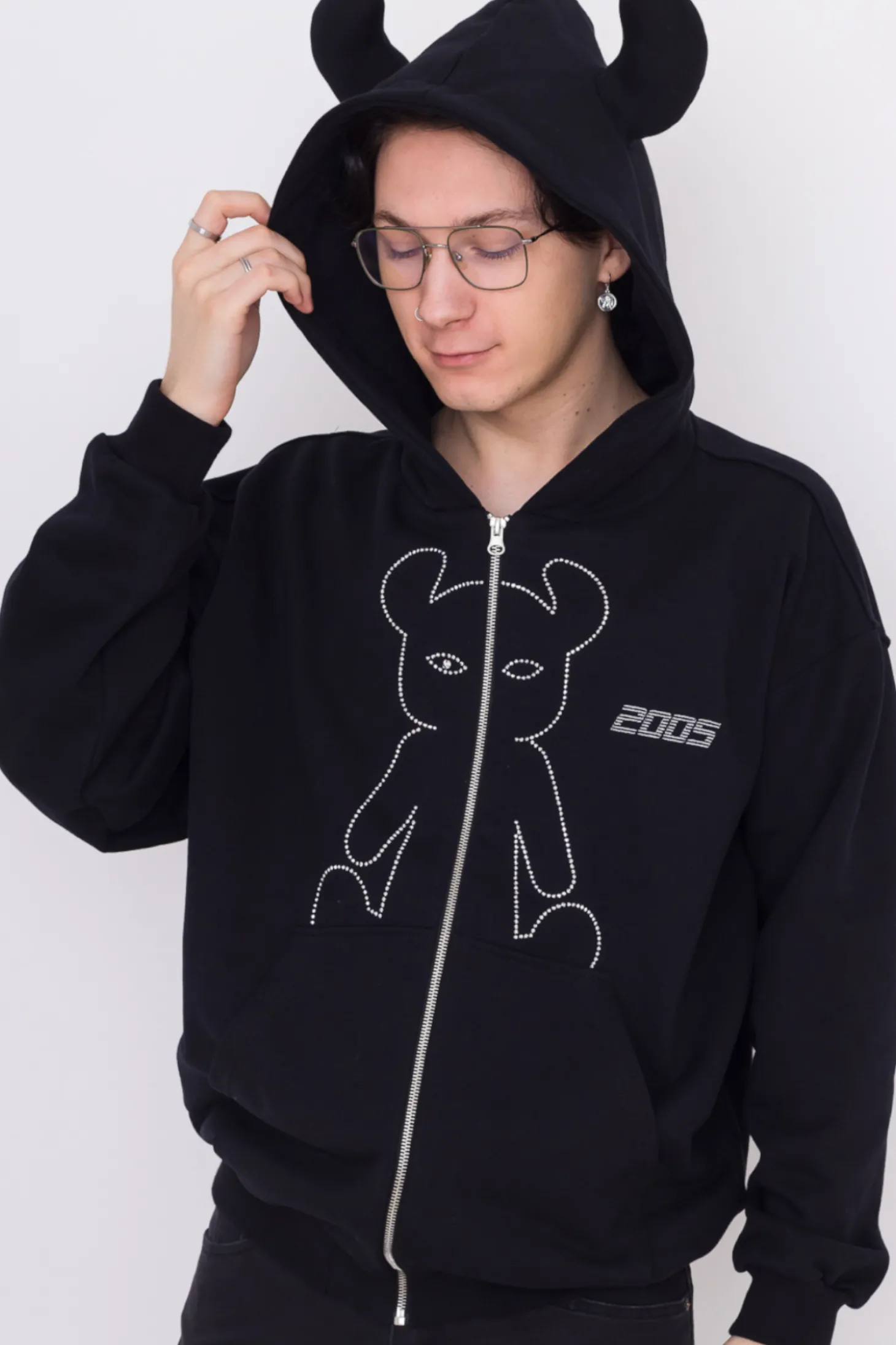 Bluza Rozpinana 2005 Studded Horned Lucy Zip Hoodie