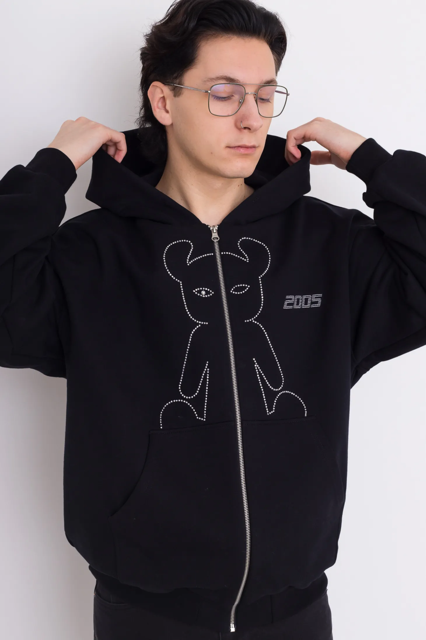 Bluza Rozpinana 2005 Studded Horned Lucy Zip Hoodie
