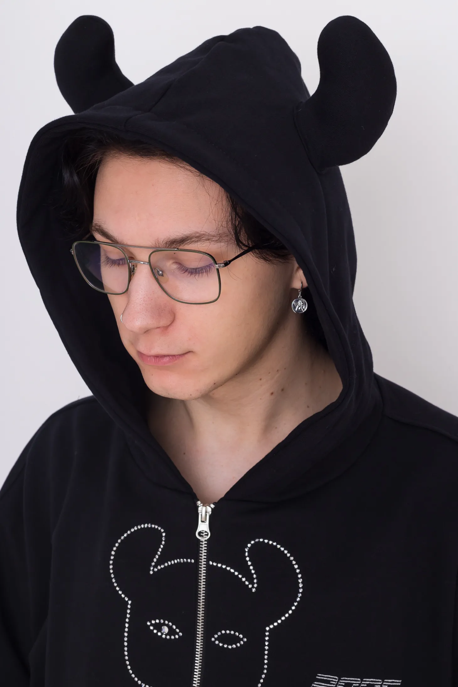 Bluza Rozpinana 2005 Studded Horned Lucy Zip Hoodie