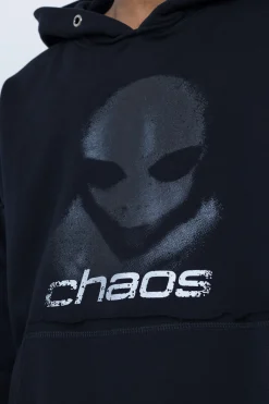 Bluza Z Kapturem Chaos Alien Distressed