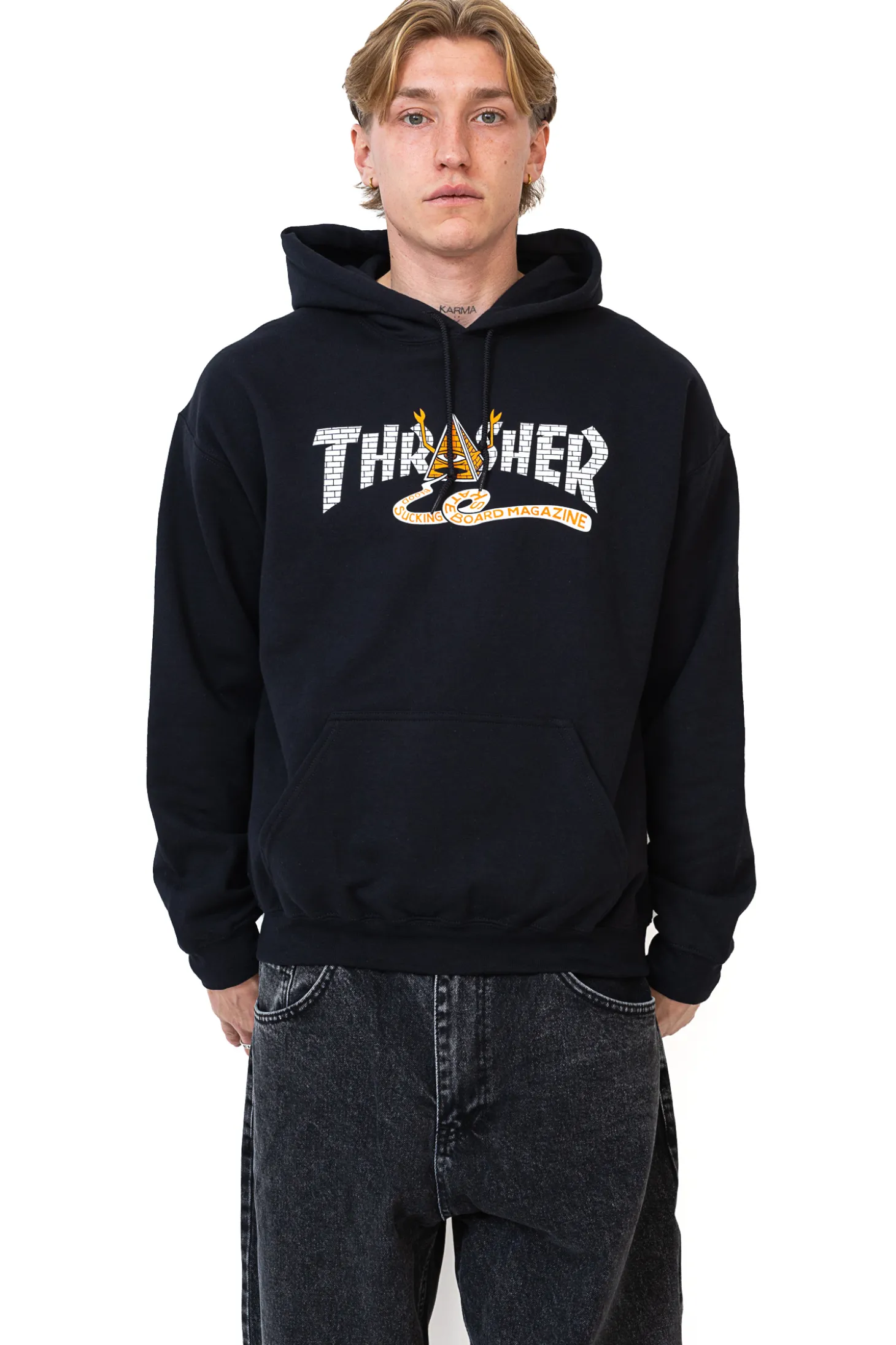 Bluza Z Kapturem Thrasher x Toy Machine Pyramid