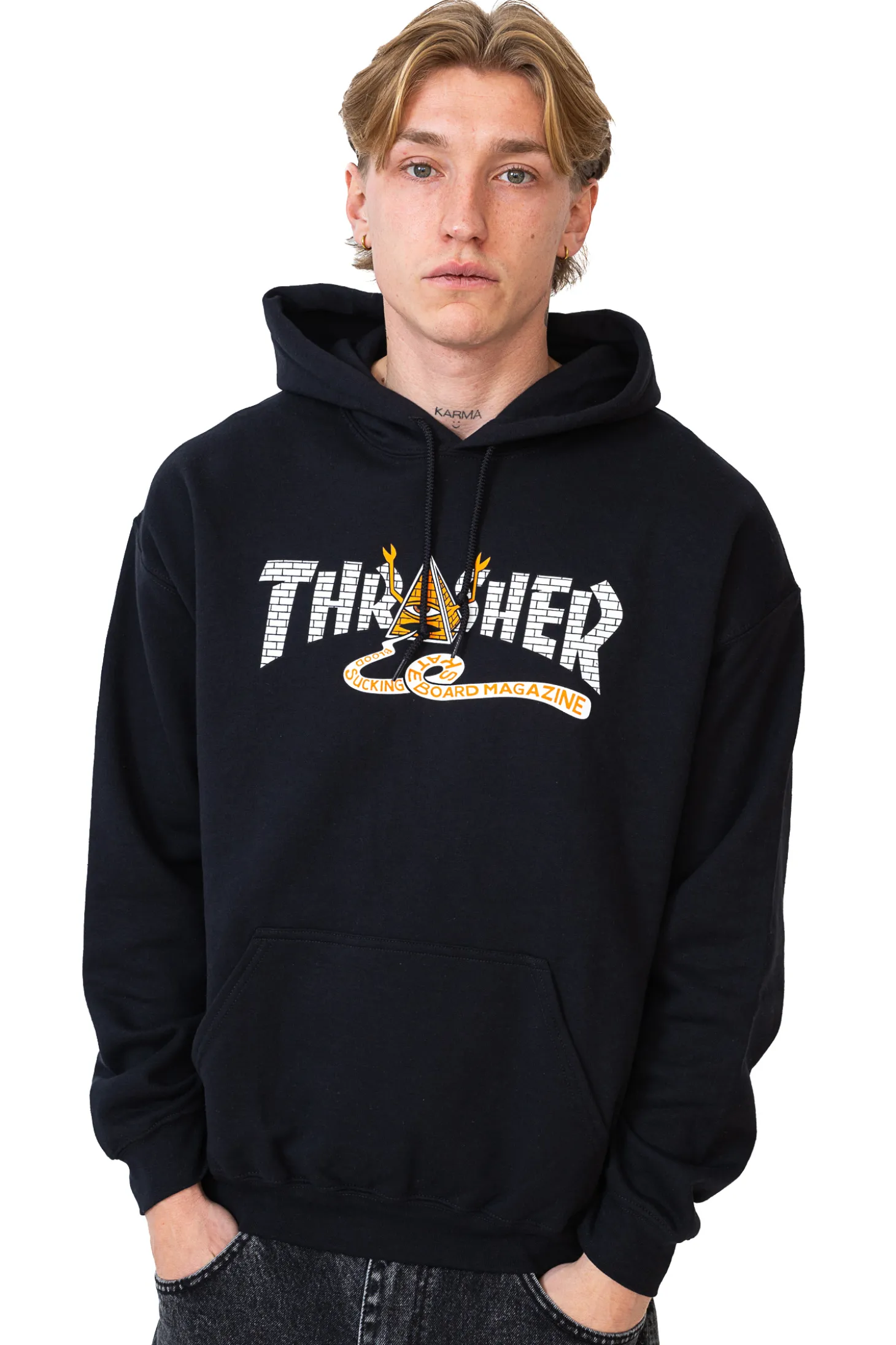 Bluza Z Kapturem Thrasher x Toy Machine Pyramid