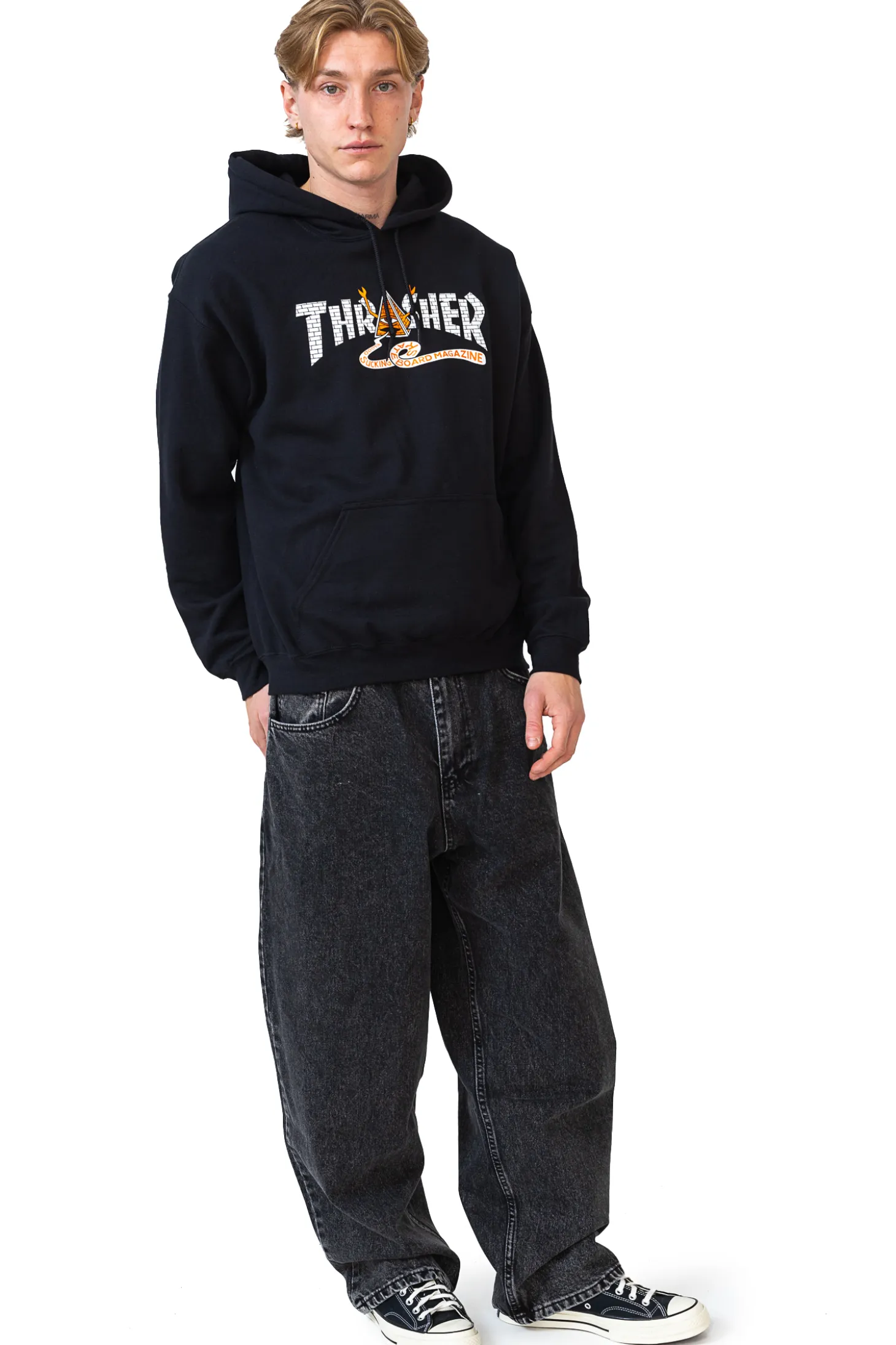 Bluza Z Kapturem Thrasher x Toy Machine Pyramid