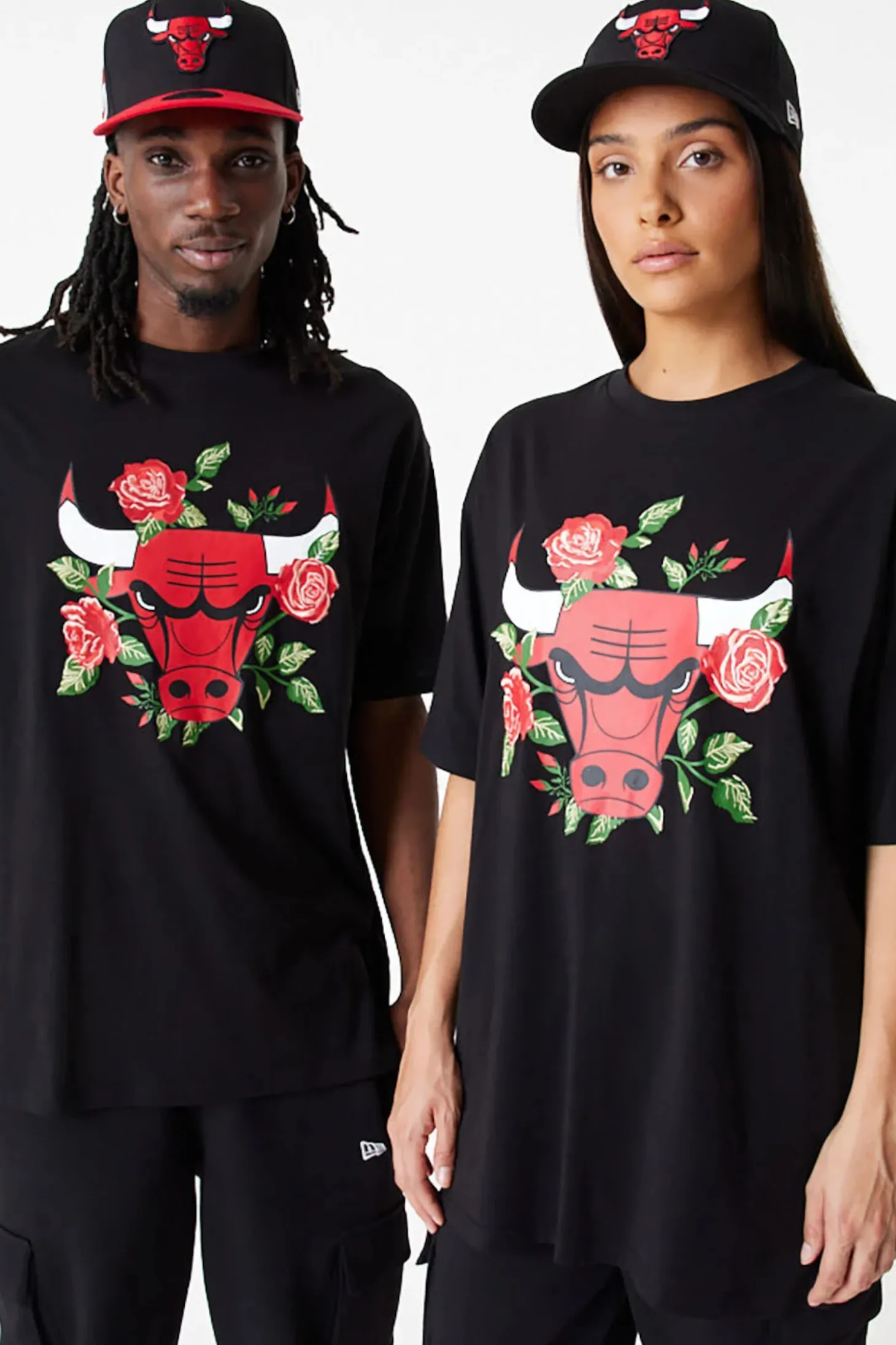 Koszulka New Era Chicago Bulls Floral Graphic Oversized