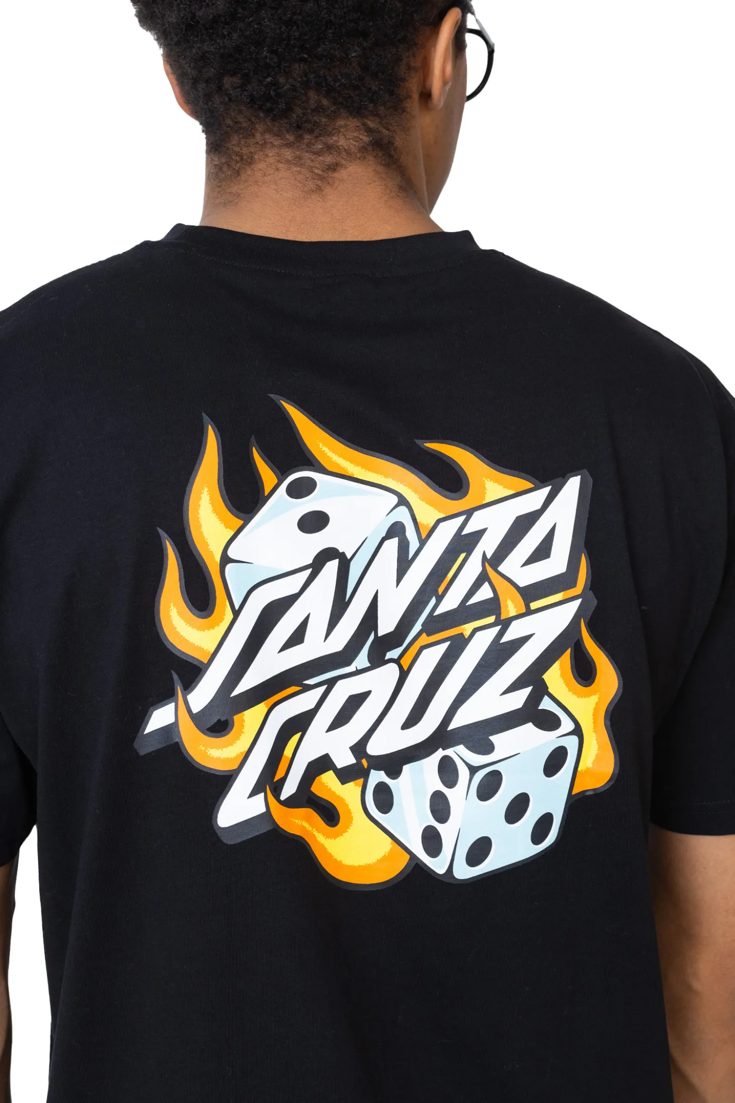 Koszulka Santa Cruz Flaming Dice Dot Chest